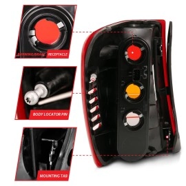 Anzo 311308 - OE Style LED Tail Lights (Chrome Housing, Clear / Red / Amber Lens)