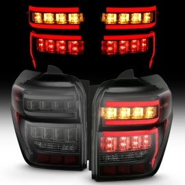 Anzo 311312 - Bar Style LED Tail Lights w/ Sequential Turn Signal (Black Housing, Smoke Lens)