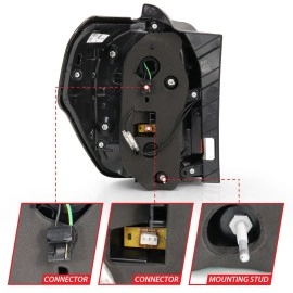 Anzo 311312 - Bar Style LED Tail Lights w/ Sequential Turn Signal (Black Housing, Smoke Lens)