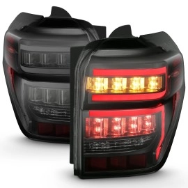 Anzo 311312 - Bar Style LED Tail Lights w/ Sequential Turn Signal (Black Housing, Smoke Lens)