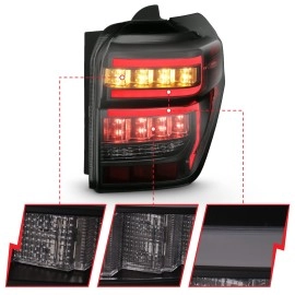 Anzo 311312 - Bar Style LED Tail Lights w/ Sequential Turn Signal (Black Housing, Smoke Lens)