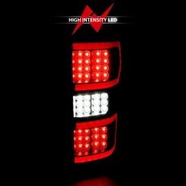 Anzo 311314 - Light Bar Style LED Tail Lights w/ Sequential Turn Signal (Black Housing, Clear Lens)