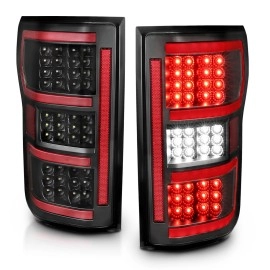 Anzo 311314 - Light Bar Style LED Tail Lights w/ Sequential Turn Signal (Black Housing, Clear Lens)