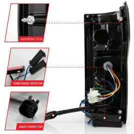 Anzo 311316 - Light Bar Style LED Tail Lights w/ Sequential Turn Signal (Chrome Housing, Clear Lens)