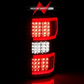 Anzo 311316 - Light Bar Style LED Tail Lights w/ Sequential Turn Signal (Chrome Housing, Clear Lens)