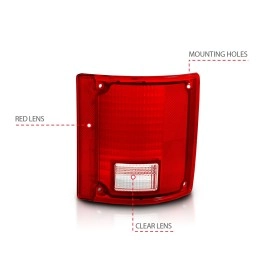 Anzo 311317 - OE Style LED Tail Lights (Clear / Red Lens)