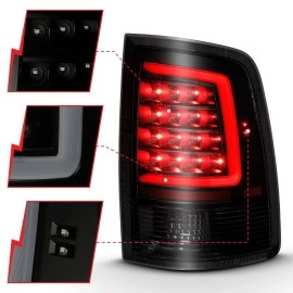 Anzo 311319 - C-Bar Style LED Tail Lights (Black Housing, Smoke Lens)