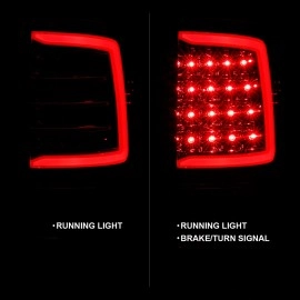 Anzo 311320 - C-Bar Style LED Tail Lights (Chrome Housing, Clear Lens)