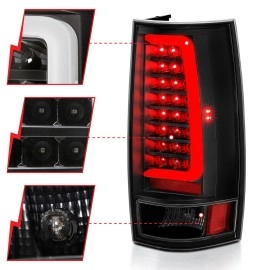 Anzo 311321 - C-Bar Style LED Tail Lights (Black Housing, Clear Lens)