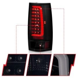 Anzo 311322 - C-Bar Style LED Tail Lights (Black Housing, Smoke Lens)