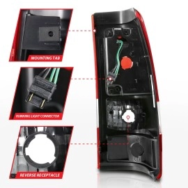 Anzo 311324 - Light Bar Style LED Tail Lights (Black Housing, Clear Lens)