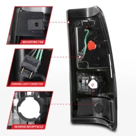 Anzo 311325 - Light Bar Style LED Tail Lights (Black Housing, Smoke Lens)