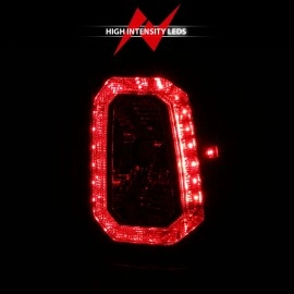 Anzo 311326 - Light Bar Style LED Tail Lights (Chrome Housing, Clear / Red Lens)