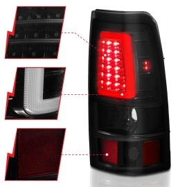 Anzo 311331 - C-Bar Style LED Tail Lights (Black Housing, Smoke Lens)