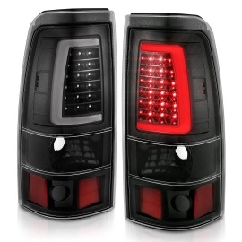 Anzo 311333 - C-Bar Style LED Tail Lights (Black Housing, Clear Lens)