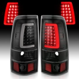 Anzo 311333 - C-Bar Style LED Tail Lights (Black Housing, Clear Lens)