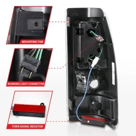 Anzo 311334 - C-Bar Style LED Tail Lights (Black Housing, Smoke Lens)