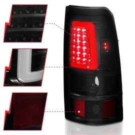 Anzo 311334 - C-Bar Style LED Tail Lights (Black Housing, Smoke Lens)