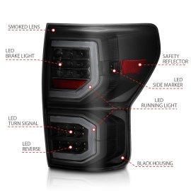 Anzo 311337 - Plank Style LED Tail Lights (Black Housing, Smoke Lens)