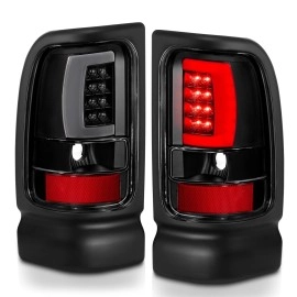 Anzo 311339 - Plank Style LED Tail Lights (Black Housing, Clear Lens)