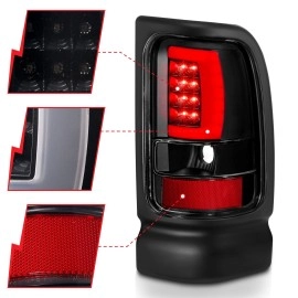 Anzo 311339 - Plank Style LED Tail Lights (Black Housing, Clear Lens)