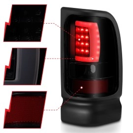 Anzo 311340 - Plank Style LED Tail Lights (Black Housing, Smoke Lens)