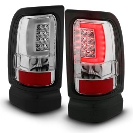 Anzo 311341 - Plank Style LED Tail Lights (Chrome Housing, Clear Lens)