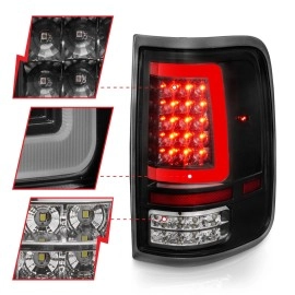 Anzo 311342 - C-Bar Style LED Tail Lights (Black Housing, Clear Lens)