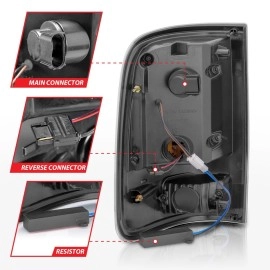 Anzo 311343 - C-Bar Style LED Tail Lights (Black Housing, Smoke Lens)