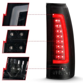 Anzo 311345 - C-Bar Style LED Tail Lights (Black Housing, Smoke Lens)
