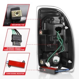 Anzo 311348 - Bar Style LED Tail Lights (Black Housing, Smoke Lens)