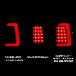 Anzo 311348 - Bar Style LED Tail Lights (Black Housing, Smoke Lens)