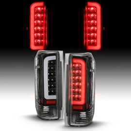 Anzo 311350 - C-Bar Style LED Tail Lights (Black Housing, Clear Lens)