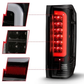 Anzo 311351 - C-Bar Style LED Tail Lights (Black Housing, Smoke Lens)
