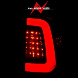 Anzo 311357 - C-Bar Style LED Tail Lights (Chrome Housing, Smoke Lens)