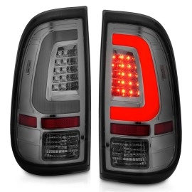 Anzo 311357 - C-Bar Style LED Tail Lights (Chrome Housing, Smoke Lens)