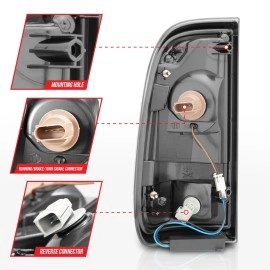 Anzo 311357 - C-Bar Style LED Tail Lights (Chrome Housing, Smoke Lens)