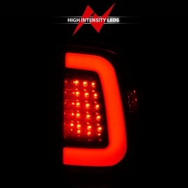 Anzo 311358 - C-Bar Style LED Tail Lights (Chrome Housing, Clear / Red Lens)