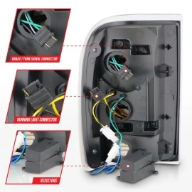 Anzo 311359 - C-Bar Style LED Tail Lights (Black Housing, Clear Lens)