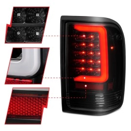 Anzo 311360 - C-Bar Style LED Tail Lights (Black Housing, Smoke Lens)