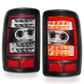 Anzo 311362 - LED Tail Lights (Black Housing, Clear Lens)