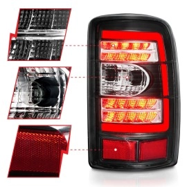 Anzo 311362 - LED Tail Lights (Black Housing, Clear Lens)
