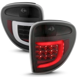 Anzo 311365 - C-Bar Style LED Tail Lights (Black Housing, Clear Lens)