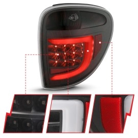 Anzo 311365 - C-Bar Style LED Tail Lights (Black Housing, Clear Lens)