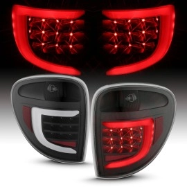 Anzo 311365 - C-Bar Style LED Tail Lights (Black Housing, Clear Lens)