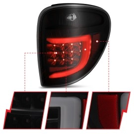 Anzo 311366 - C-Bar Style LED Tail Lights (Black Housing, Smoke Lens)