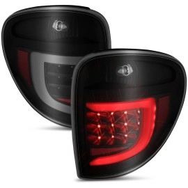 Anzo 311366 - C-Bar Style LED Tail Lights (Black Housing, Smoke Lens)