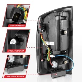 Anzo 311369 - C-Bar Style LED Tail Lights (Black Housing, Smoke Lens)