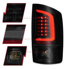 Anzo 311369 - C-Bar Style LED Tail Lights (Black Housing, Smoke Lens)