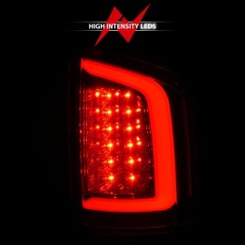 Anzo 311370 - C-Bar Style LED Tail Lights (Chrome Housing, Clear / Red Lens)